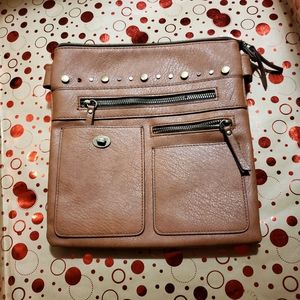 Brown leather bag